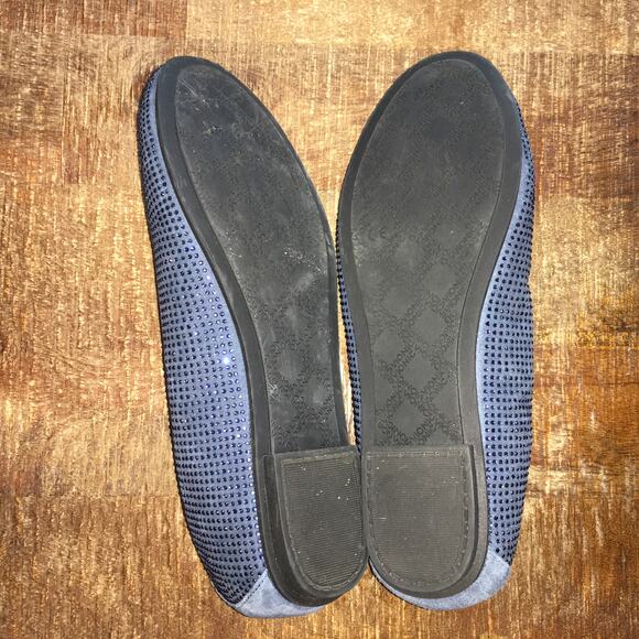 Vionic Willow Spark Ballet Slipper Shoe Navy Blue Sz 7 Rhinestone Sparkle Flat - Picture 7 of 8